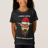 T-Shirt Chèvre Santa Hat Noël Pajama Funny Animal de ferme (Devant)