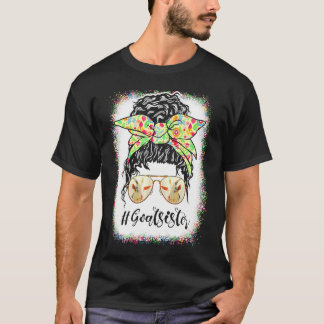 T-shirt Chèvre Soeur Messy Bun Vie Cheveux Lunettes pour m