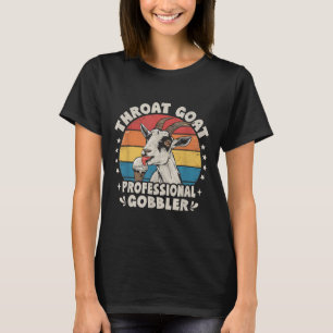 T-shirt Chèvre Throat Rétro Inapproprié Adulte Humour Amus