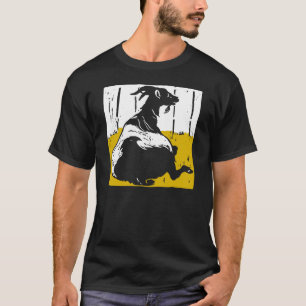 T-shirt Chèvre victorienne de gravure sur bois sur le