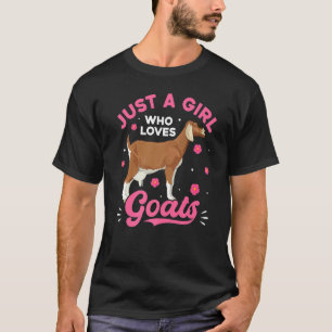 T-shirt Chèvres Agricoles Femmes Juste Une Fille Qui Aime
