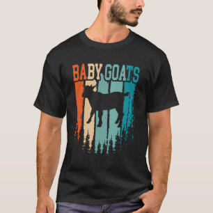 T-shirt Chèvres Bébé Retro Vintage