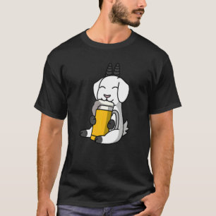 T-shirt Chèvres Buvant de la Bière Animal de Compagnie