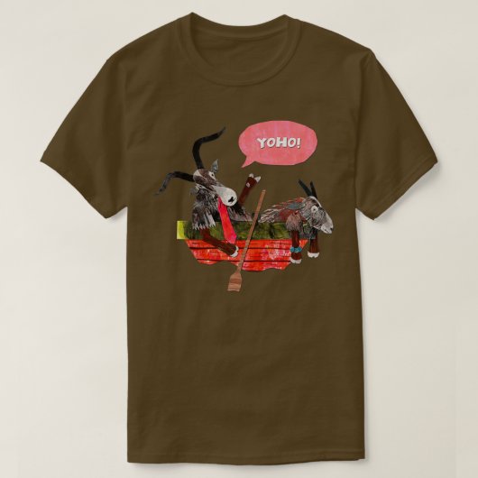 T-shirt Chèvres dans un bateau (Design devant)
