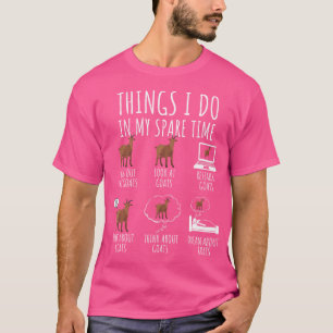 T-shirt Chèvres Drôle Aime Les Choses Que Je Fais Dans Mon