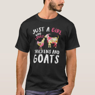 T-shirt Chèvres poulets agricultrice femmes filles ferme a