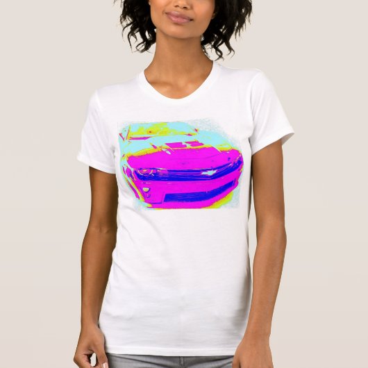 T-shirt Chevrolet Camaro rose ZL1 (Devant)