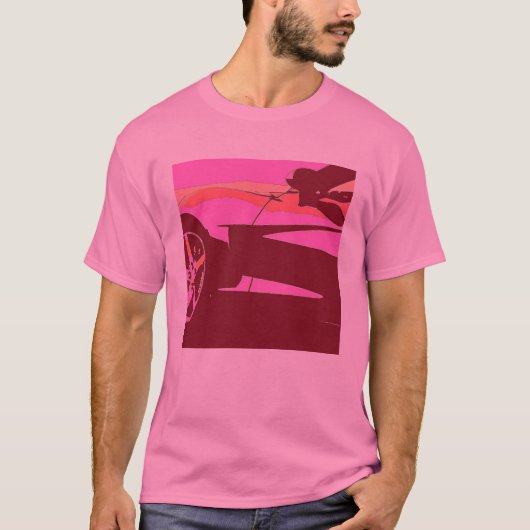 T-shirt Chevrolet Corvette Pop Art (Devant)