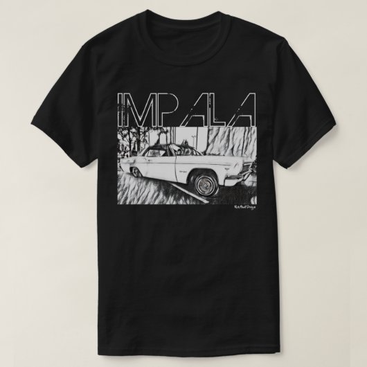 T-shirt Chevrolet Impala Chevy Low Rider Car 1966 (Design devant)