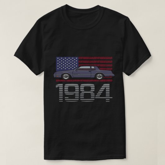 T-shirt Chevrolet Monte Carlo Blue 1984 (Design devant)