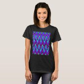 T-shirt Chevron In Purple Blue Aqua Zigzags (Devant entier)