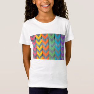 T-Shirt Chevron Motif On Wood Texture par Shirley Taylor