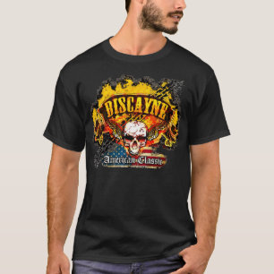 T-shirt Chevy Biscayne - crâne de bannière de burn-out -