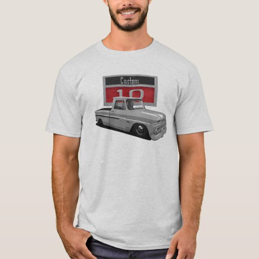 T-shirt Chevy C10 flammé 1966 (Devant)