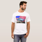 T-shirt Chevy Impala 327 Drapeau Américain 1965 (Devant entier)