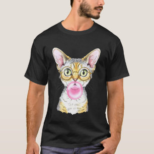 T-shirt Chewing-gum Chat Mignon Bubble Gum Rose Femmes