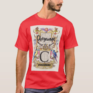 T-shirt Cheyanne Calligraphie Vintage et moderne Crafter G