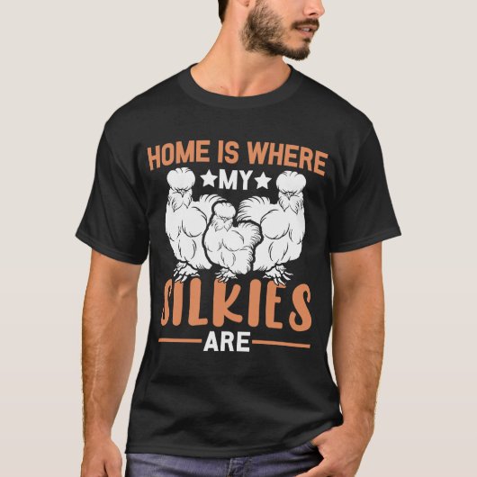 T-shirt Chez moi, mes Silkies sont des poulets Silkie (Devant)