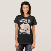 T-shirt Chez moi, mon chat dort. (Devant entier)