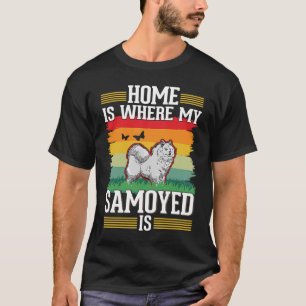 T-shirt Chez moi, mon Samoyed est Samoyed