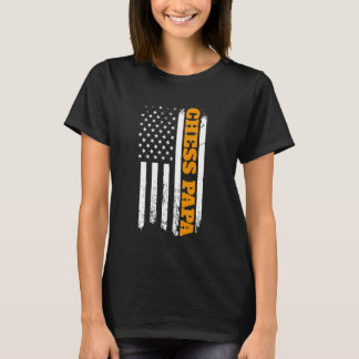 T-shirt CHEZ PAPA Sports Papa Joueur Coach USA Drapeau