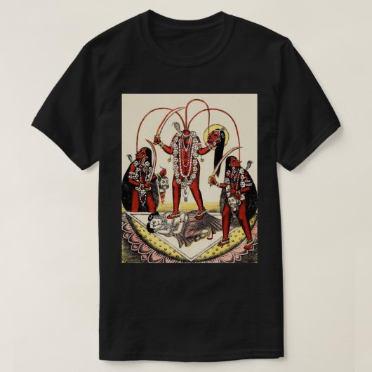 T-shirt Chhinnamasta Shiva Kali Déesse Deités (Design devant)