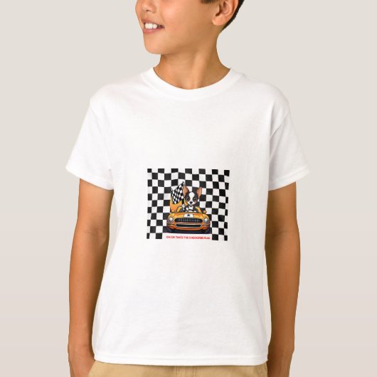 T-shirt Chi Chi Prend Le Drapeau à Damier (Devant)