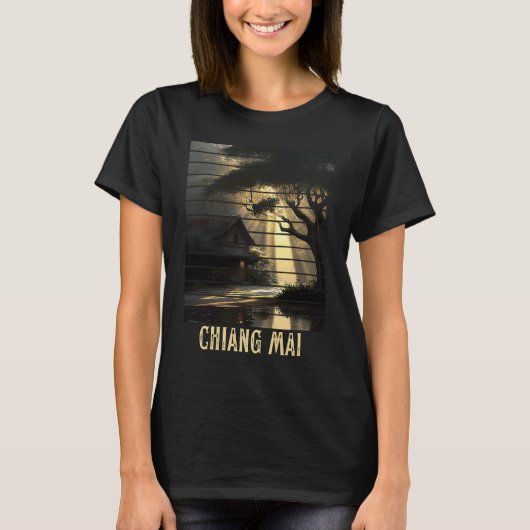 T-shirt Chiang Mai Thailand Backpacking and Digital Nomad  (Devant)