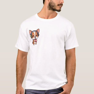 T-shirt Chianti corgi amateur de musique sirotant un soda