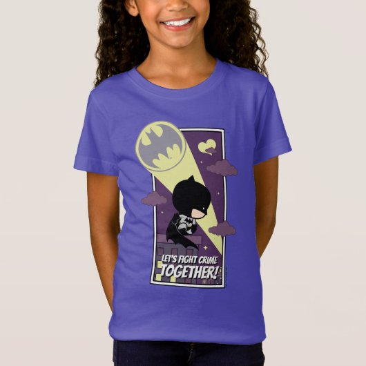 T-Shirt Chibi Batman - Combattons la criminalité ensemble (Devant)