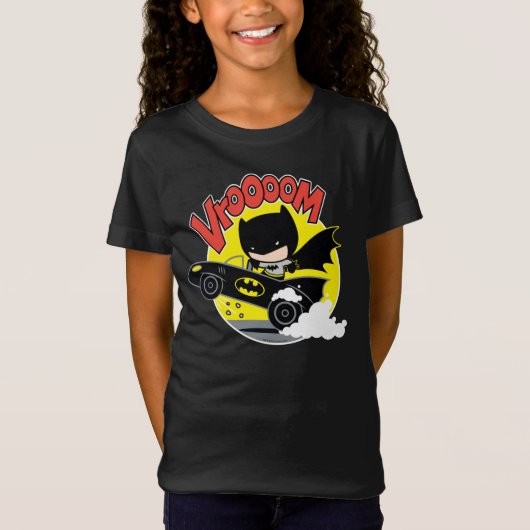 T-Shirt Chibi Batman Dans Le Batmobile (Devant)
