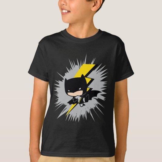 T-shirt Chibi Batman Lightning Kick (Devant)