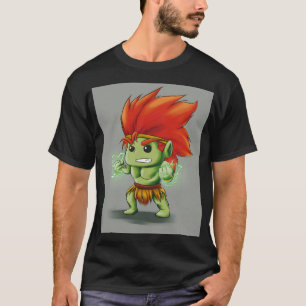 T-shirt Chibi Bête de Jungle Électrique Ar Combattant Sa