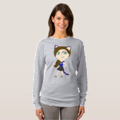T-shirt chibi catgirl (Devant entier)