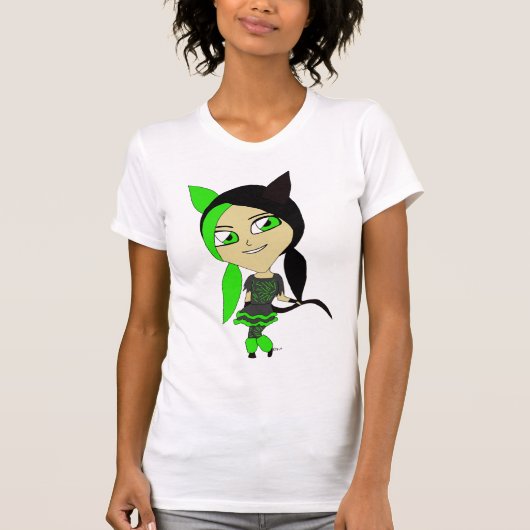 T-shirt chibi catgirl (Devant)
