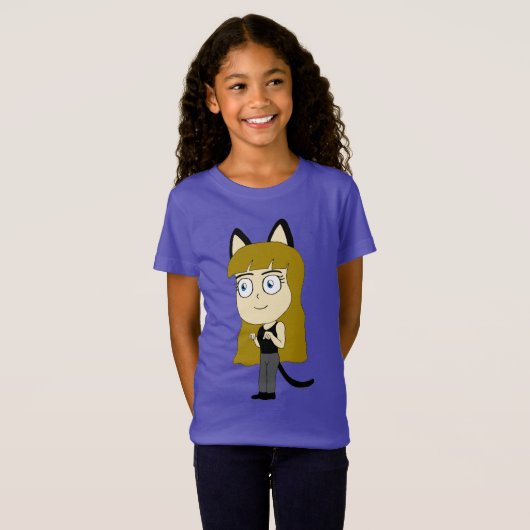T-Shirt chibi catgirl (Devant entier)
