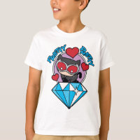 Chibi Catwoman assise Sur Le Grand Diamant