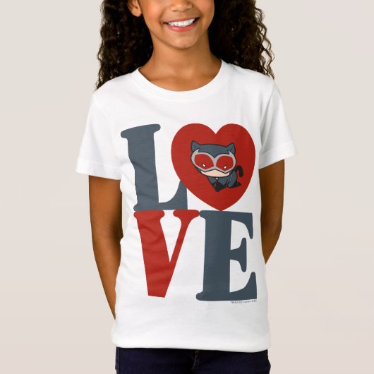 T-Shirt Chibi Catwoman LOVE (Devant)