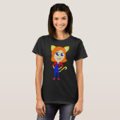 T-shirt chibi chatte fille   (Devant entier)