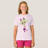 T-shirt chibi chatte fille   (Devant entier)