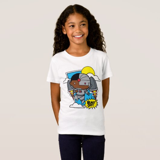 T-Shirt Chibi Cyborg S'Est Éteint ! (Devant entier)