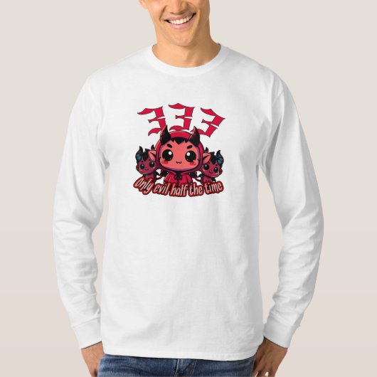 T-shirt Chibi Devil - 333 Seulement le mal moitié du temps (Devant)