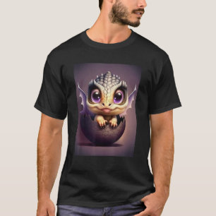 T-shirt Chibi Dragon Bébé Éjaculation D'Un Oeuf Dragon Mag