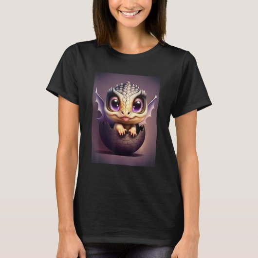 T-shirt Chibi Dragon Bébé Éjaculation D'Un Oeuf Dragon Mag (Devant)