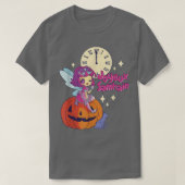 T-shirt Chibi Fairy Godmère Chat noir Citrouille Halloween (Design devant)