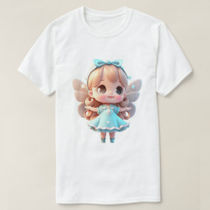 T-Shirt Chibi Fée Graphique de Style Anime