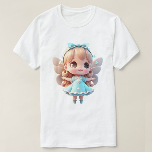 T-Shirt Chibi Fée Graphique de Style Anime (Design devant)