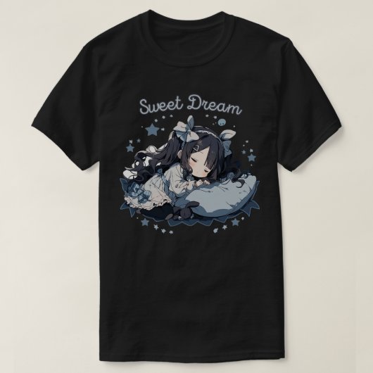 T-shirt chibi fille dormir (Design devant)