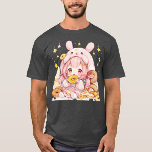 T-shirt chibi fille et lapin