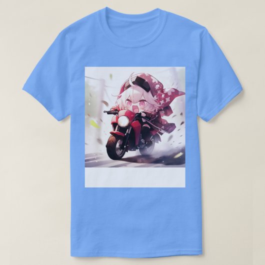 T-shirt Chibi fille moto (Design devant)